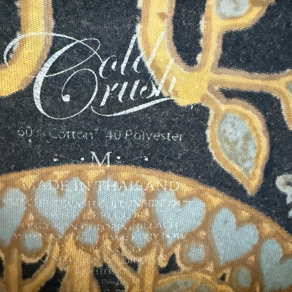 Lucky Brand “Cold Crush” Gold Floral Scoop Neck Top - Picture 3 of 3